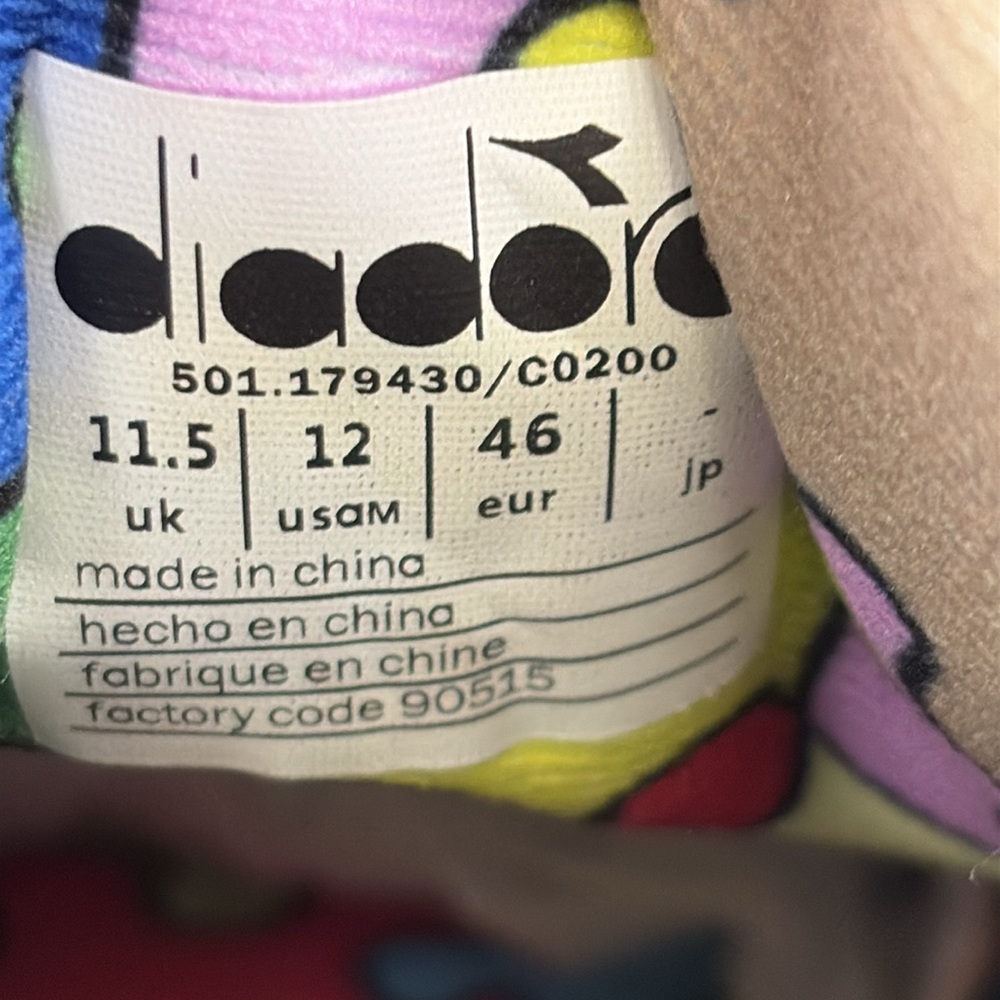 Diadora N9000 Autism Awareness Multicolor Sneakers Black Men’s Size 12 - Picture 8 of 8